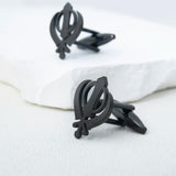 Tangula Vintage Sikhism Symbol Men Cufflinks Stainless Steel