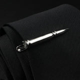 4pcs Metal Men Tie Clip Set Classic Necktie Tie Bar Clasp Clip Gun Bullet