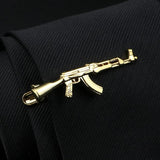 4pcs Metal Men Tie Clip Set Classic Necktie Tie Bar Clasp Clip Gun Bullet