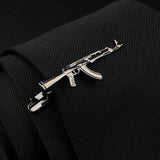 4pcs Metal Men Tie Clip Set Classic Necktie Tie Bar Clasp Clip Gun Bullet