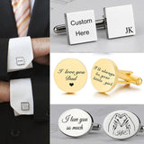 Personalized Stainless Steel Cufflinks for Men Gift