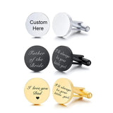 Personalized Stainless Steel Cufflinks for Men Gift