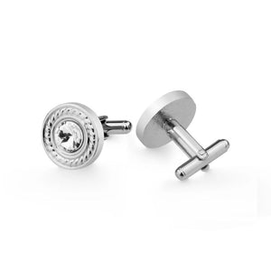 Men's Enamel Crystal Metal Cufflinks - Business & Leisure Accessory