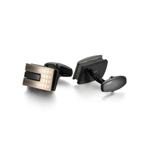 Men's Enamel Crystal Metal Cufflinks - Business & Leisure Accessory