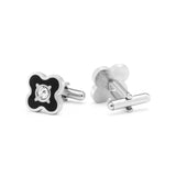 Men's Enamel Crystal Metal Cufflinks - Business & Leisure Accessory