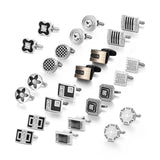 Men's Enamel Crystal Metal Cufflinks - Business & Leisure Accessory