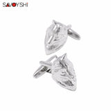Novelty Wolf Head Cufflinks for Men's Shirt Cuff