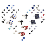 Enamel Cufflinks Mens Epoxy Cross Cuff Links