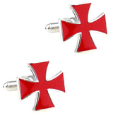 Enamel Cufflinks Mens Epoxy Cross Cuff Links