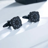 Vintage Viking Pirates Rudder Cufflinks Stainless Men Punk Shirt Buttons