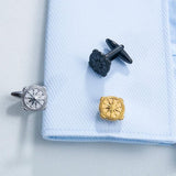 Vintage Viking Pirates Rudder Cufflinks Stainless Men Punk Shirt Buttons