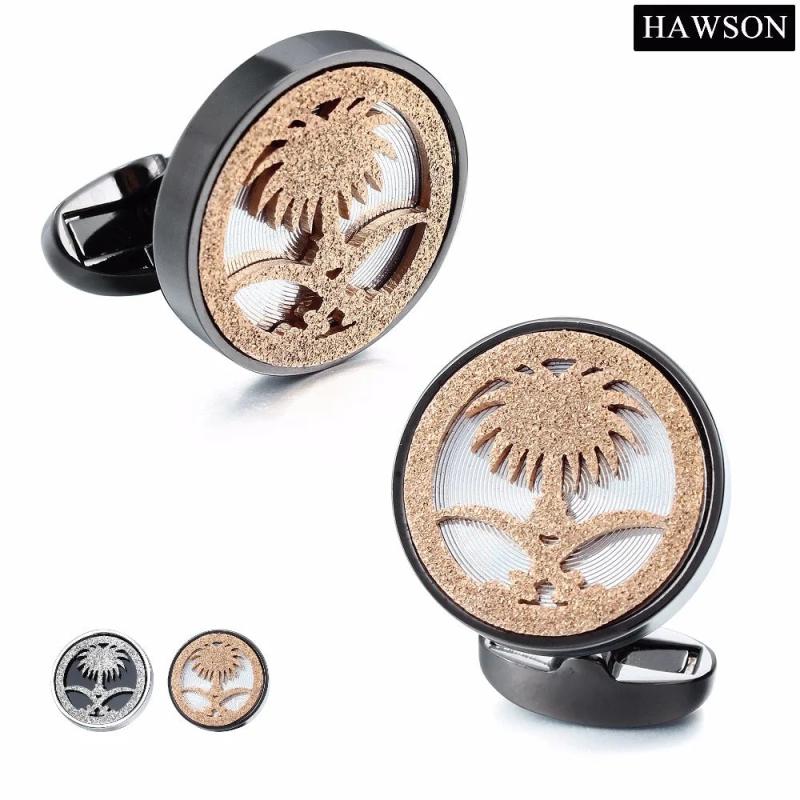 Arabic Style Cufflinks Palm Tree & Swords Muslim Middle East Arab Robe