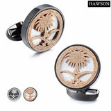 Arabic Style Cufflinks Palm Tree & Swords Muslim Middle East Arab Robe