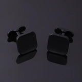Square Blank Cufflinks for Dark Men Shirt Suit Tuxedo