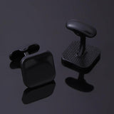Square Blank Cufflinks for Dark Men Shirt Suit Tuxedo