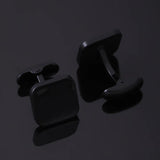 Square Blank Cufflinks for Dark Men Shirt Suit Tuxedo