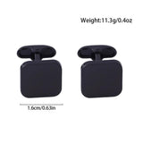 Square Blank Cufflinks for Dark Men Shirt Suit Tuxedo