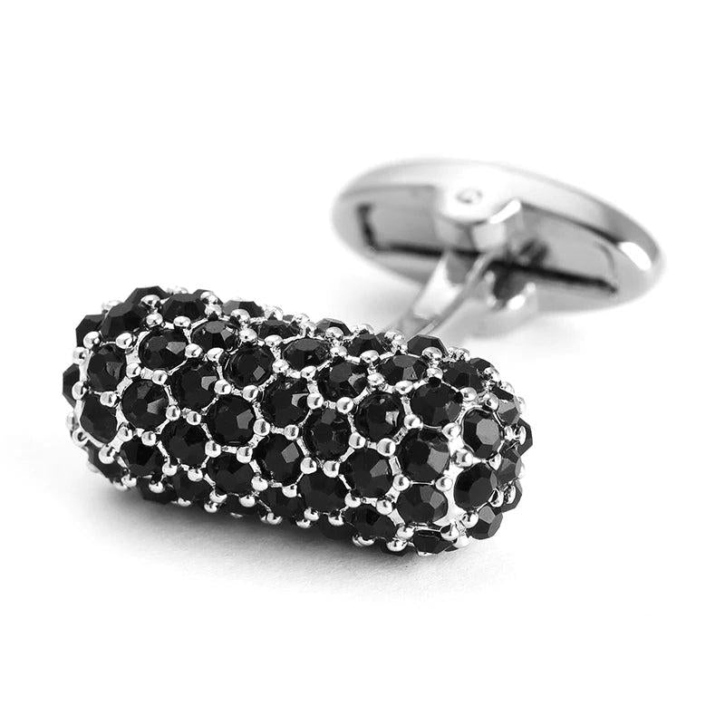 Rhinestone Hot Brass Shirts Cufflinks