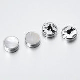 Enamel Shell Cufflinks for Men's Shirt Buttons