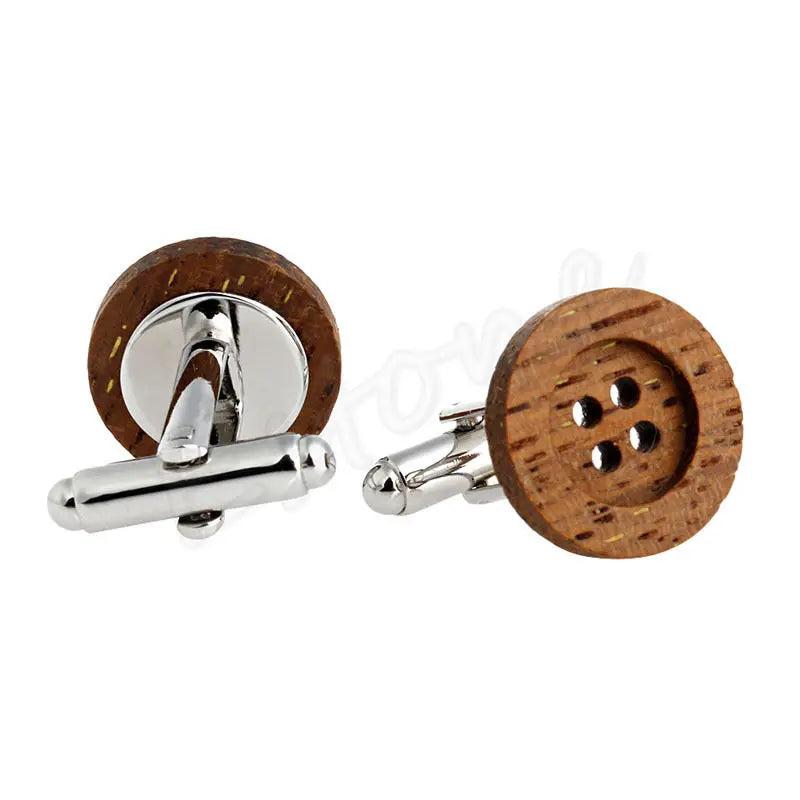 Mens Button Cufflinks Vintage Style Party Wedding Gift