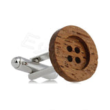 Mens Button Cufflinks Vintage Style Party Wedding Gift