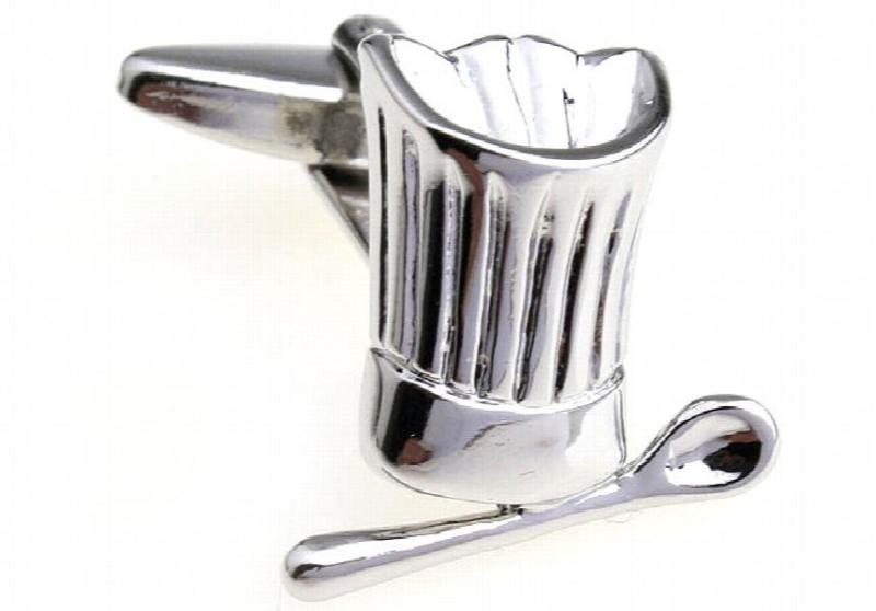 Silver Food Copper Material Men Cufflinks Wholesale & Retail
