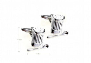Silver Food Copper Material Men Cufflinks Wholesale & Retail