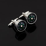 Vintage Compass Cufflinks, Stainless Steel, Wedding Gift for Men