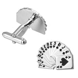 C-MAN shirt silvery poker cufflink for mens cuff buttons cuff links