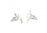 iGame Cufflinks Silver Brass Dancing Girl Novelty
