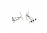 iGame Cufflinks Silver Brass Dancing Girl Novelty