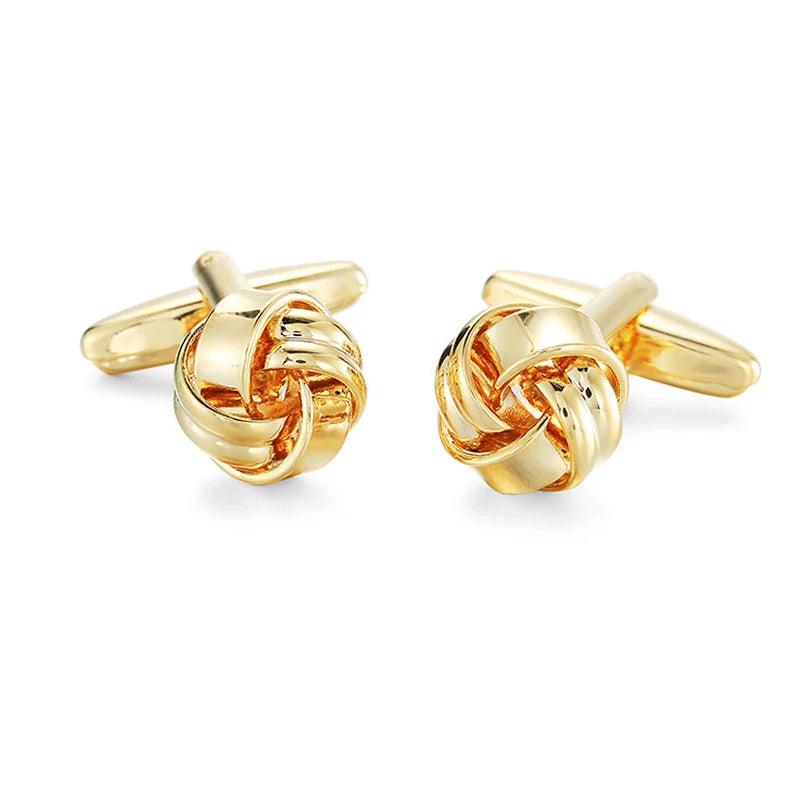 Golden Wedding Knot French Cufflinks Men's Accessories