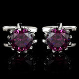 Crystal Metal Cufflinks French Shirt Round Button Wedding Dress Accessories