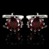 Crystal Metal Cufflinks French Shirt Round Button Wedding Dress Accessories