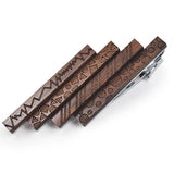 Retro Wood Tie Clip for Men Business Suit Shirt Necktie Bar