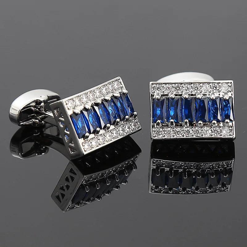 Luxury Crystal Square Cufflinks for Men