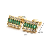 Luxury Crystal Square Cufflinks for Men