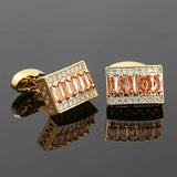 Luxury Crystal Square Cufflinks for Men