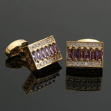 Luxury Crystal Square Cufflinks for Men