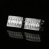Luxury Crystal Square Cufflinks for Men