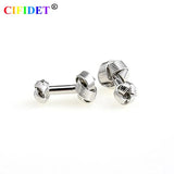 Mens Double Knots Cufflink in Velvet Bag