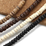100-1000pcs Natural Wooden Beads Round Coconut Shell Muti-shaped Spacer Beads
