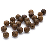 100pcs Natural Striped Wooden Beads 8.5mm Round Wood Spacer Beads