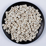 100-200Pcs Wooden Beads Alphabet Number Square Beads for Jewelry Making