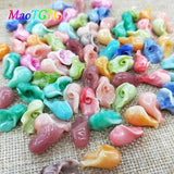 Carved Mixed Coral Flower Beads 11x8mm for Jewelry Making