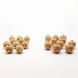 20pcs Wooden Smiling Face Beads for DIY Jewelry (Boys 25mm)