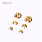 Crimp Beads Covers 14K/18K Plated Crimp End Beads for Jewelry Making