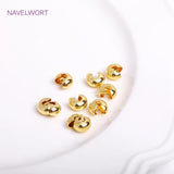 Crimp Beads Covers 14K/18K Plated Crimp End Beads for Jewelry Making