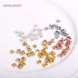Crimp Beads Covers 14K/18K Plated Crimp End Beads for Jewelry Making