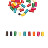 100pcs Eco-Friendly Cylinder Wood Beads for DIY Bracelets Jewelry Making